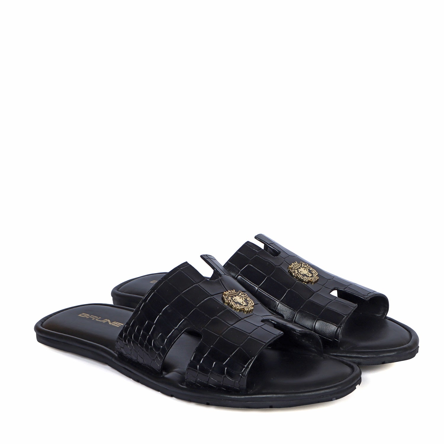 Versace 2025 leather slippers