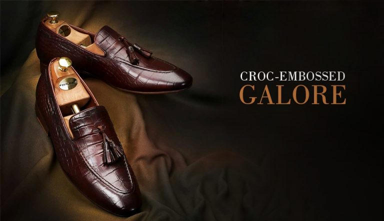 Croc outlet embossed shoes