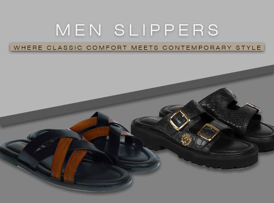 Italian leather men's discount slippers