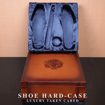 Tan Shoe Case in Genuine Leather