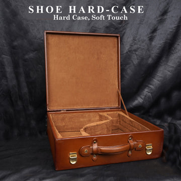 Tan Saffiano Leather Shoe Box