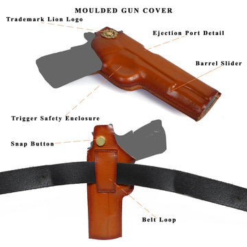 .45 Pistol Wet Moulded Holster for Concealed Carry