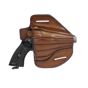 .32 Tan Textured Leather Revolver Belt Cover