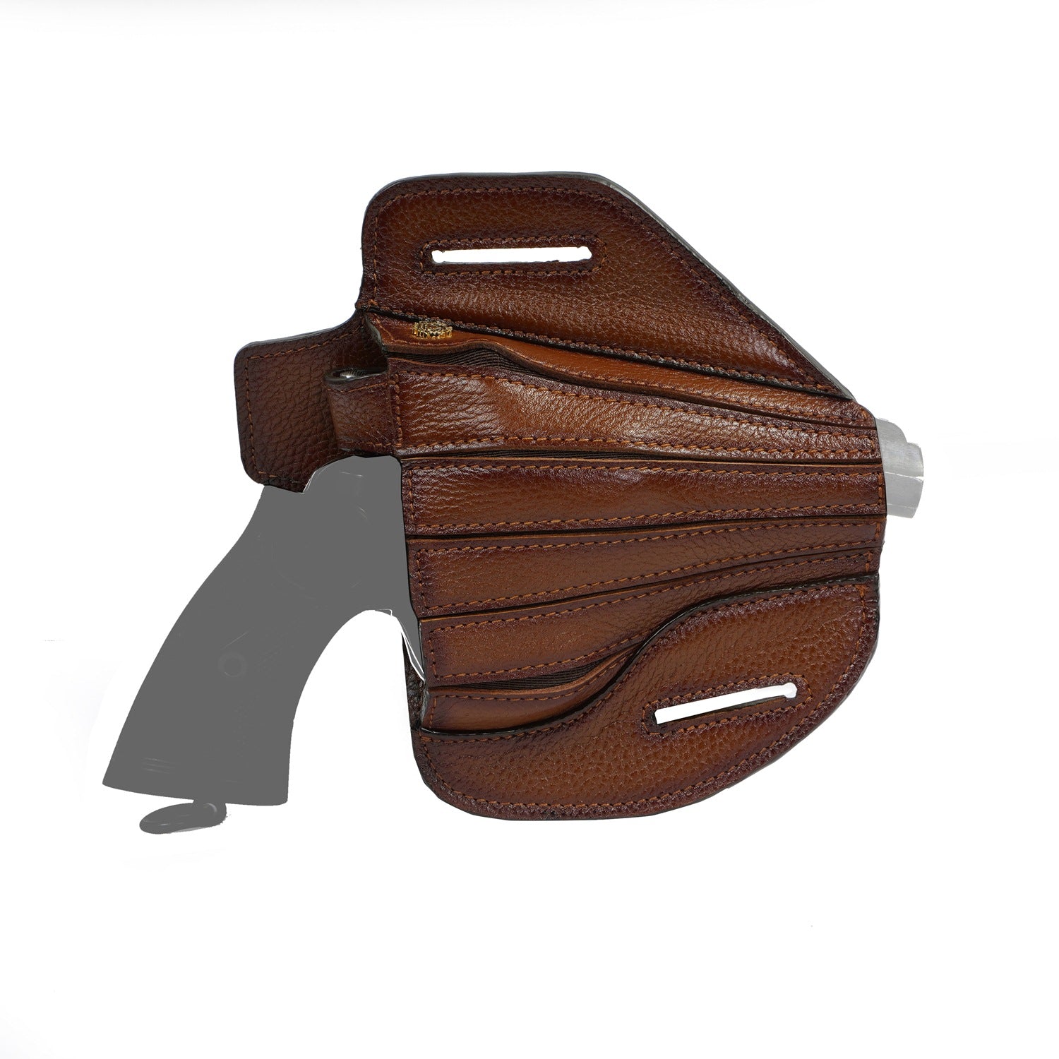 .32 Tan Textured Leather Revolver Belt Cover