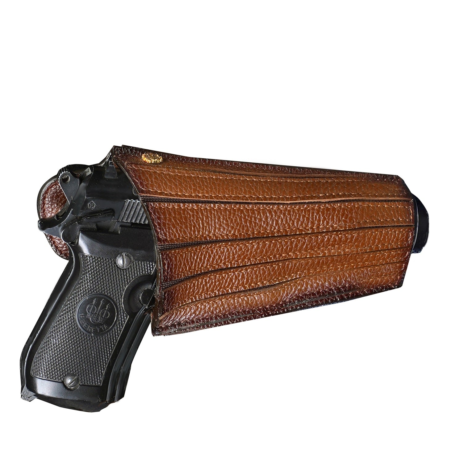 Stitched Detailing Tan .32 Pistol Cover