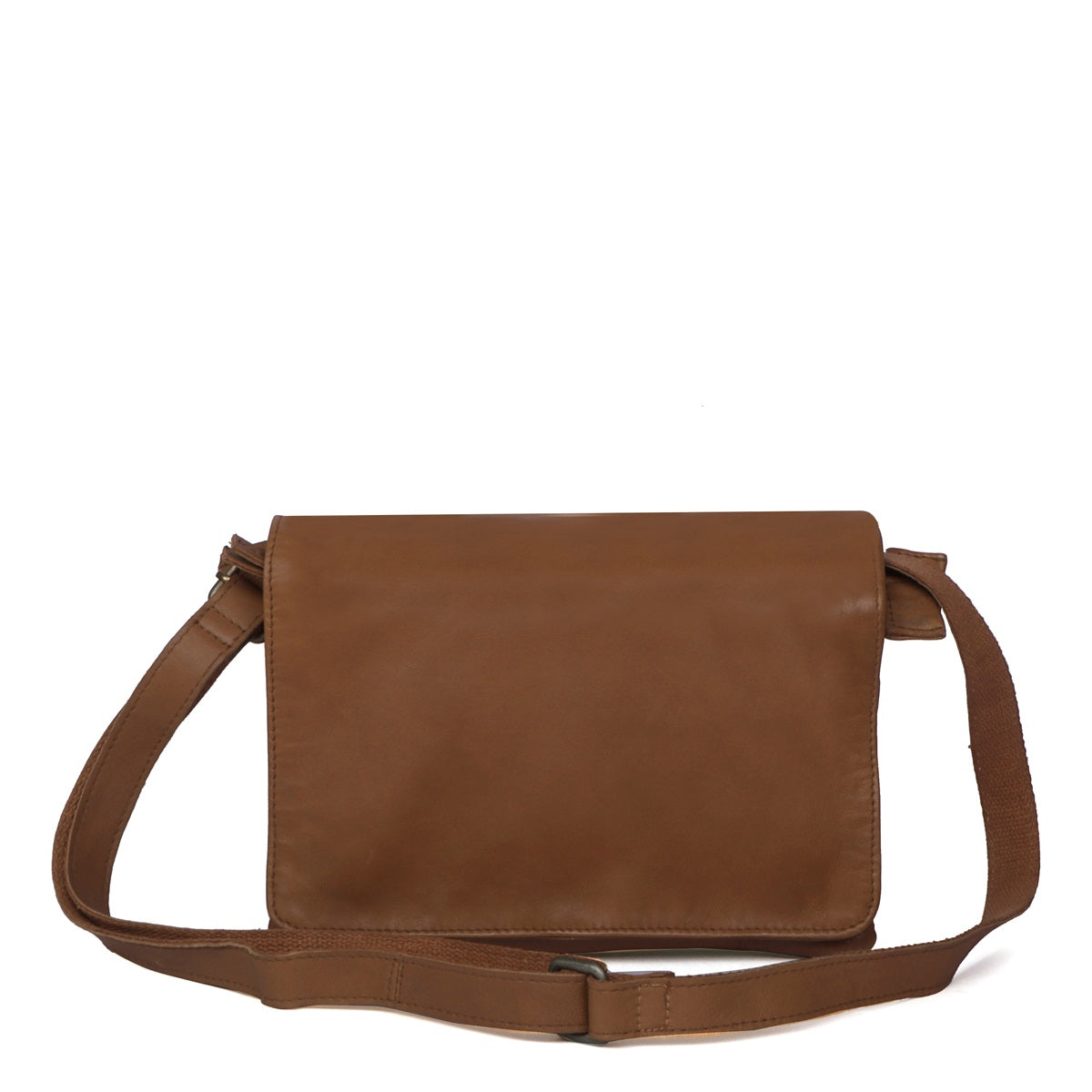 Embossed Leather Messenger Bag, 10