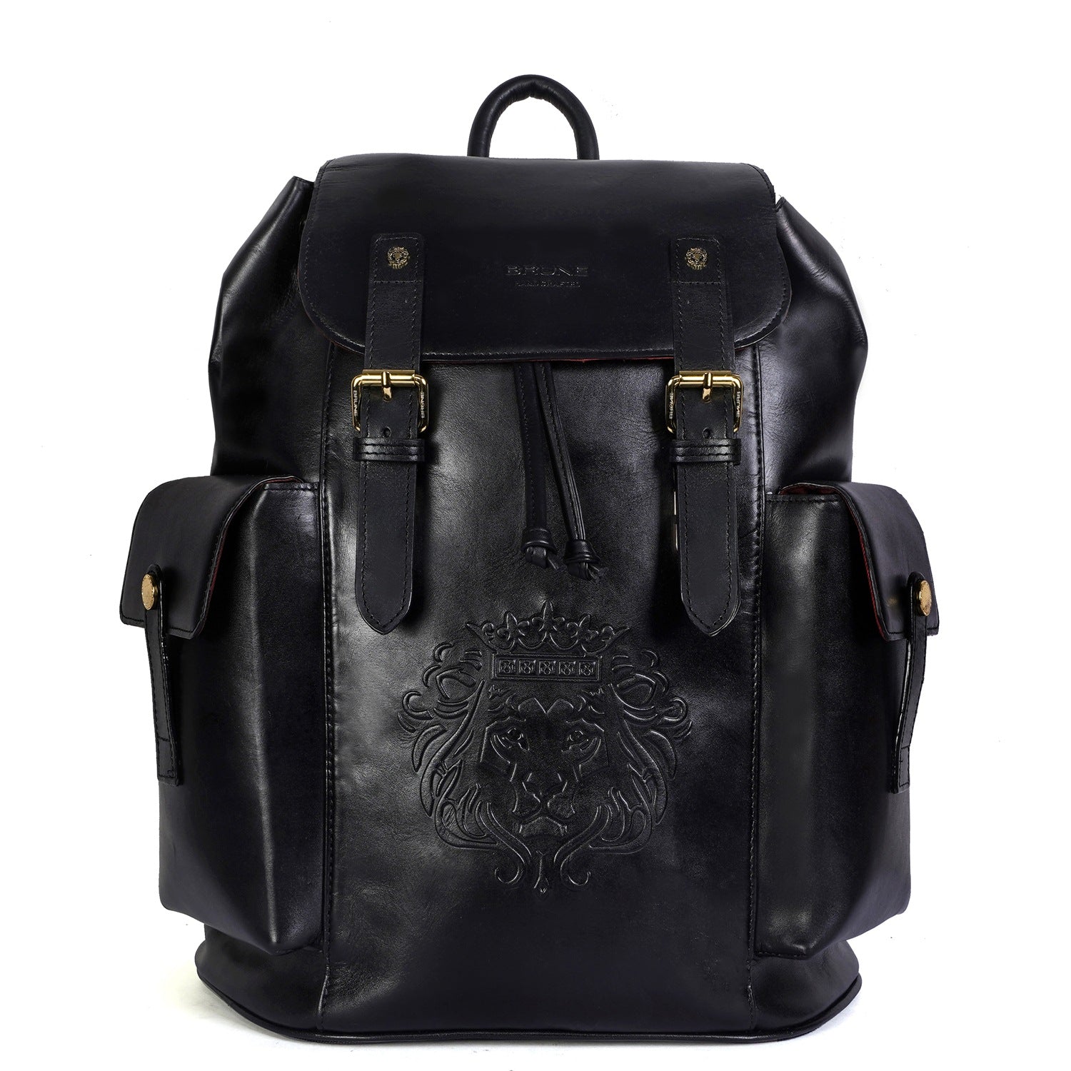 Rugsack Black Leather Backpack