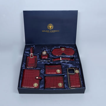 Luxurious Wine Leather Combo Pack of Multi Use Accessory