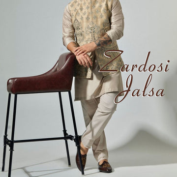 Zardosi Jalsa in Dark Brown Leather