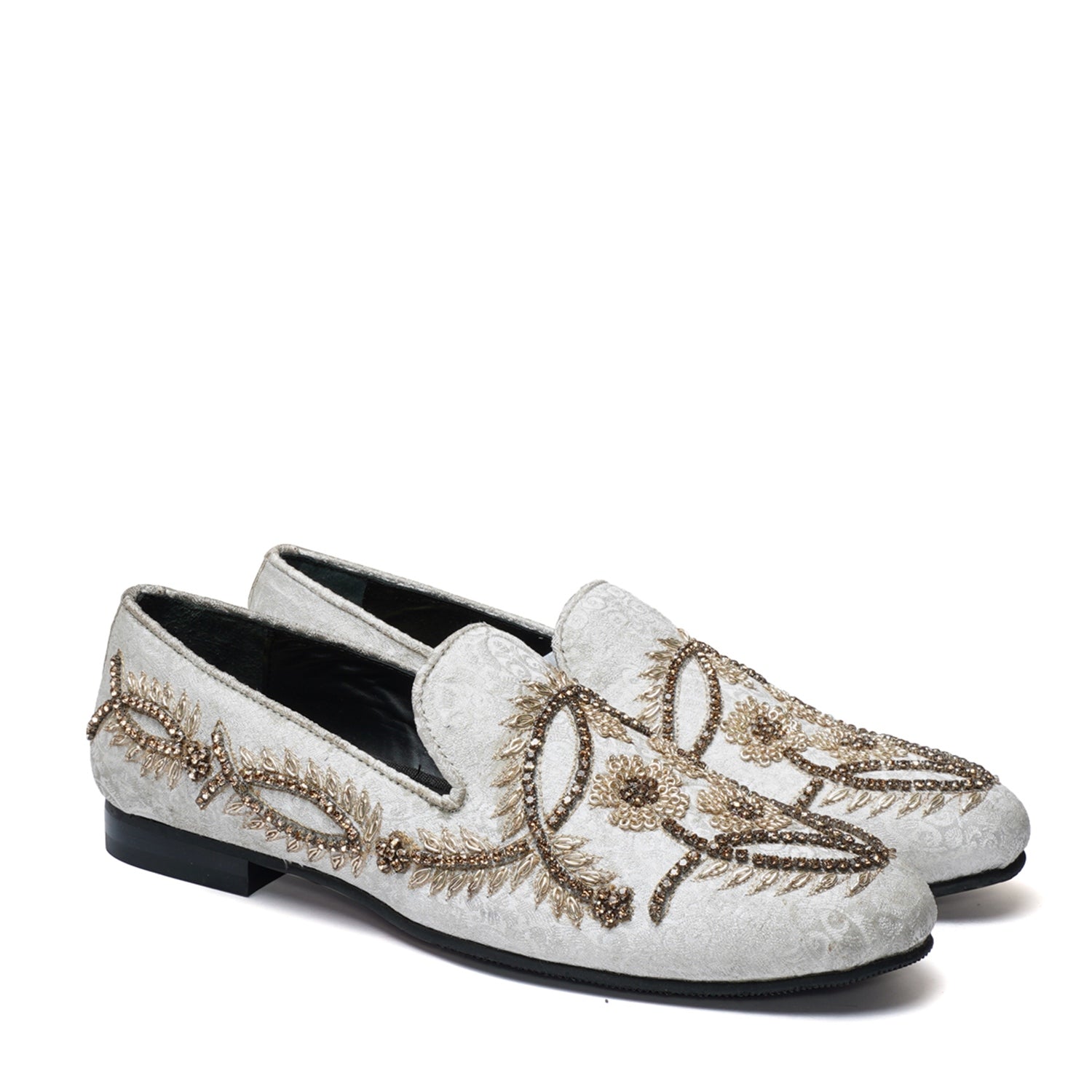 Voganow | Buy Men Embroidered Zardosi Shoes Online