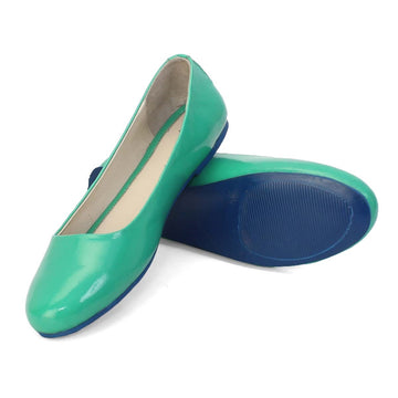 Brune & Bareskin Women Green Ballerina with Blue Sole