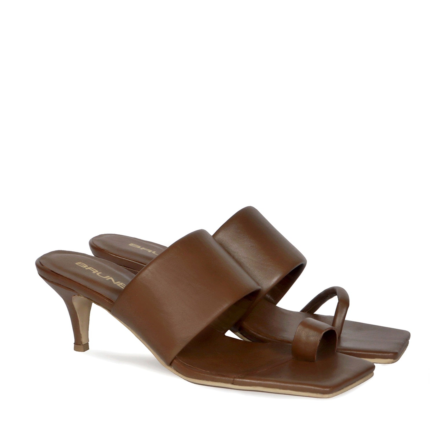 Tan & Dark Brown Leather Kolhapuri Sandals