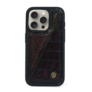 Buy Customized Mobile Cover  Leather Mobile Cover Online - Voganow –  Tagged Collection_Deep Cut Croco