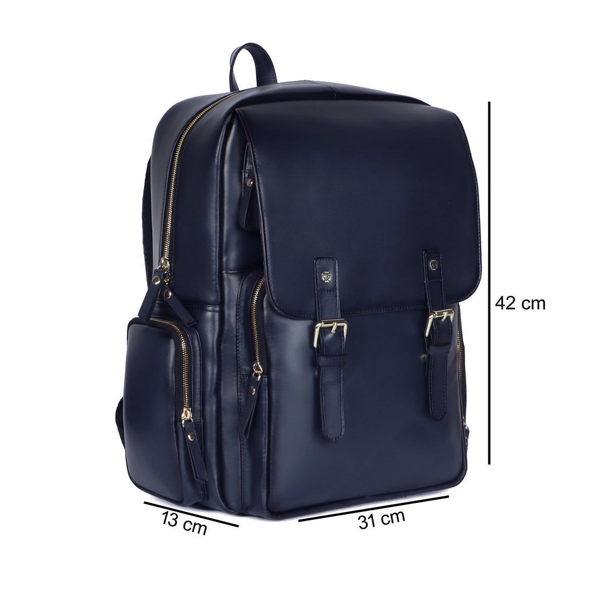 x Nigo Navy Taurillon Leather & Monogram Denim Multi Pocket Backpack