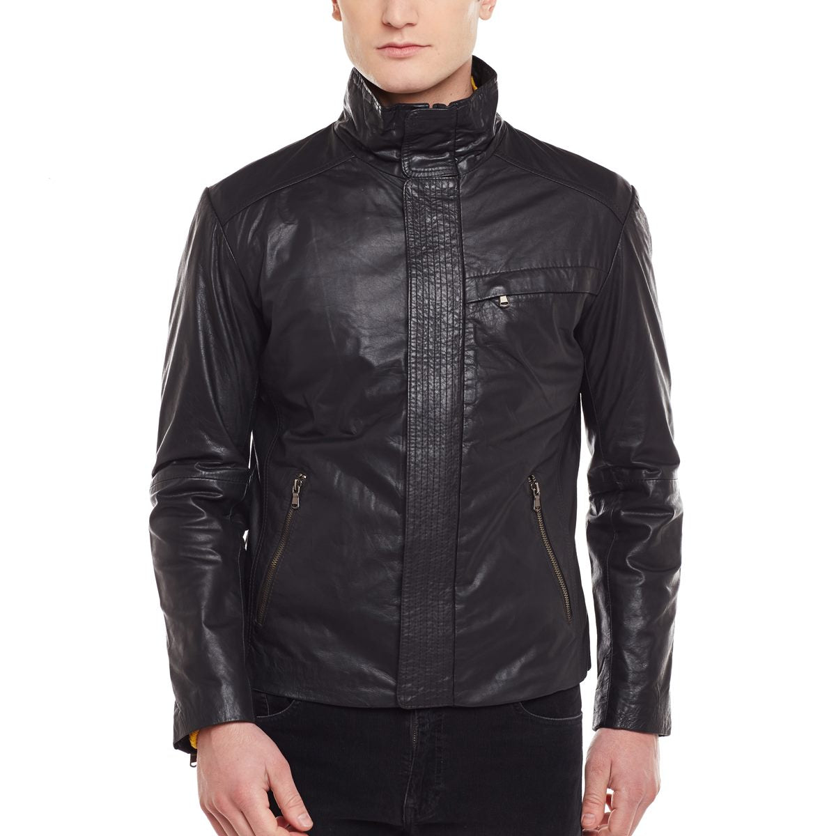 Black Regular-Fit Jacket By Brune & Bareskin