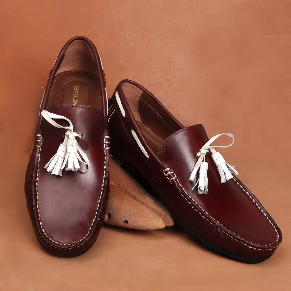 Awesome Handmade Men's Brown Leather Split Toe Tassel Loafers, Men Dress  Formal Shoes