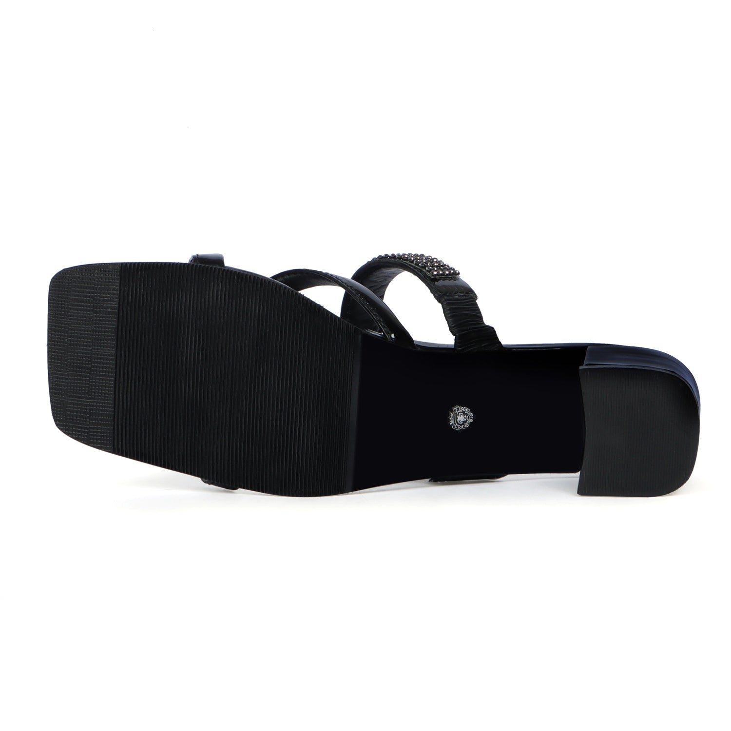 Palm Leaf Flat Women's Sandals | Classic Black - Plaka Sandals