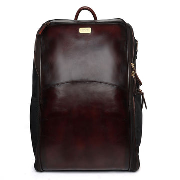 Dark Brown Leather Multi-Use Baby Traveler Bag